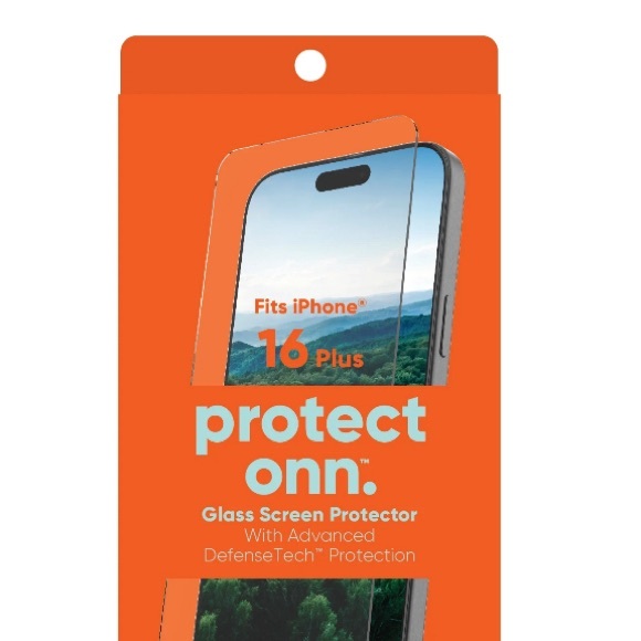 Onn Iphone 16 Plus Glass Screen Protector With Advanced DefenseTech Protection - Picture 4 of 9